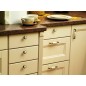 S 1700-29PC5ZN48 Buton bronz antic portelan cu nervuri